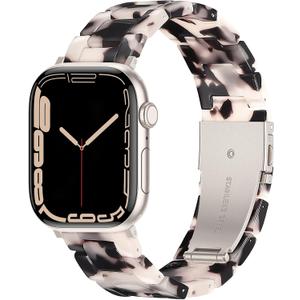Resin Band Compatible for Apple Watch Bands for Women 40mm 41mm 42mm 38mm 44mm 45mm 46mm 49mm, Lightweight Dressy Bracelet for iWatch Bands Series 11 SE 10 9 8 7 6 5 4 3 2 1 Ultra