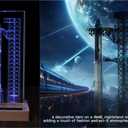 SpaceX Starship Collector's Crystal Lamp, 3D Laser-Etched Rocket Night Light, Ultimate Gift for Space Enthusiasts, Sci-Fi Fans & Mars Dreamers (Large)