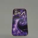 GVIEWIN for iPhone 17 Pro Case Compatible with MagSafe, [Full Camera Protection][Military-Grade Protection] Shockproof Protective Slim Magnetic Marble Phone Case for 17 Pro 6.3", Vortices/Purple