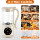 Dancongtea 48 oz Nut Milk Maker Machine with 16 Blades, 8 in 1 Automatic Homemade Almond, Oat, Soy, Plant-Based Milk and Dairy Free Beverages, Almond Maker, Self-cleaning, Keep Warm/24-Hour Delay