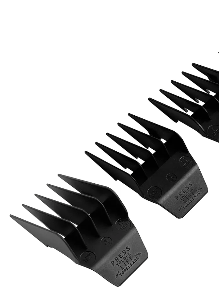 Yinke for Wahl Clipper Guards Set 10 12 16, Hair Clipper Guards for Wahl Senior Clippers with Metal Clip, 3 Cutting Lengths 2 inch/1.5 inch/1.25 inch, Fits Most Cordless/Cord Wahl Clippers (Black)