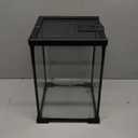 REPTIZOO Mini Reptile Glass Terrarium Tank 8" x 8" x 12" Full View Visually Appealing Top Feeding & Venlitation Small Reptile Glass Habitat