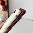Caseative for iPhone 16 Pro Case,Water Ripple Pattern Curly Wave Frame Soft Phone Case (Wine Red)