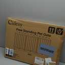 Free Standing Dog Gate Indoor, Foldable Dog Gate for Doorways Stairs Hallways, 3-Panel Freestanding Pet Gate with Support Feet for Stability, Folding Puppy Gate Easy to Move, Doggy Gate 54"x24", 3-Panel, 24"Tall