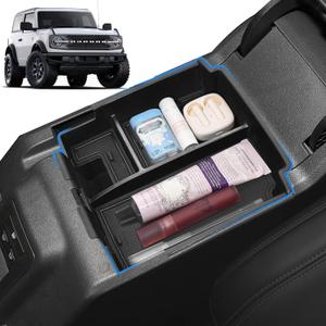 2025 Upgrade Center Console Organizer fit for 2025 2026 Ford Bronco 4 Door Full Size Bronco Center Console Storage for Ford Bronco 2025 2026 Storage Accessories|Not for 2 Dooor/Manual/Sport Model| (Single)