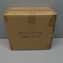 Small Bathroom Trash Can with Lid, 10L/2.6 Gal Slim Wastebasket - Odor & Pet Proof, Inner Bucket & Wood Grain Top, Plastic White Garbage Can for Kitchen, Bedroom, Living Room, Office, RV