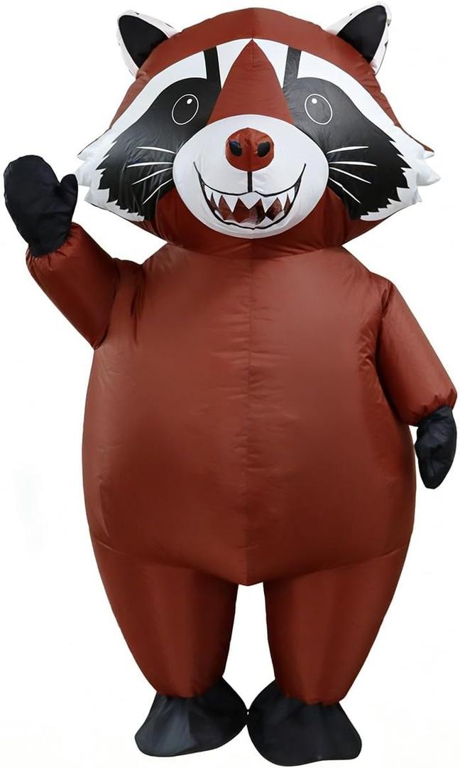JASHKE Inflatable Raccoon Costume for Adult Inflatable Full Body Suit Blow up Raccoon Costumes for Men Women Halloween