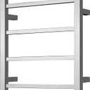 Towel Warmer Polished Chrome for Bathroom Wall Mounted Bath Towel Heater Plug-in Electric Heated Towel Rack 35W Stainless Steel Square 4 Bars Drying Rack 19.69x17.71x4.33 inches ETW13-2A