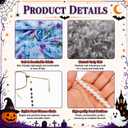 7 Pcs Halloween Fat Old Lady Costume Set, Grandma Dress Fat Suits (Blue, XXL)