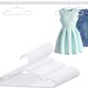 60 Pack White Baby Hangers 12.91 Inch - Kids Non-Slip Clothes Hangers for Infant & Child, Durable Plastic Children's Hangers for Closet, Pants, Coats, Skirts