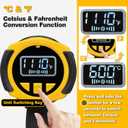 350W Cordless Heat Gun Compatible with Dewalt 20V Battery,Adjustable Temp 1201110,LED Light,Portable Hot Air Gun LCD Digital Display & 4 Nozzles For Shrink Tubing,Crafts,DIY(Tool Only,NO Battery)