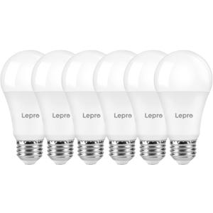 Lepro Dimmable LED Light Bulbs 100 Watt Equivalent, 14W 1500LM Daylight White 5000K, A19 E26 Standard Medium Base, UL FCC Listed, 15000 Hour Lifetime, 6 Pcs