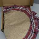 HunnmingRe 12 Set Round Christmas Plaid Placemats 15.7 Inch Christmas Checkered Tartan Table Mats Xmas Faux Burlap Fabric Table Mats for Xmas Holiday Dinner Party Decoration(Red White)