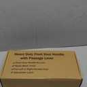 Black Front Door Handle No Lock, Exterior Entry Door Handle with Interior Passage Levers, Front Door Lock Set for Left Right Handle Doors, Deadbolt Set Not Included, Non-Locking