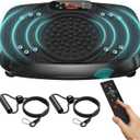 Vibration Plate Exercise Machine: TISSCARE Vibrating Plates for Weight Loss and Lymphatic Drainage, Whole Body Workout Sculpting Platform for Home Fitness Fat Burner for Women Men (Standard Size, Black)
