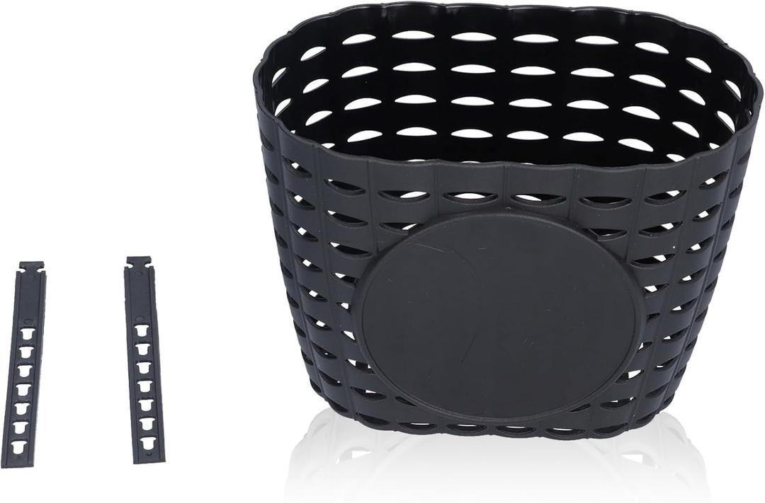 Bikes Baskets Front, Bikes Basket Front Scooter Basket Basket for Toddler Accessories for Kids Plastic Accessories Small for Kids, Toddlers (Black)