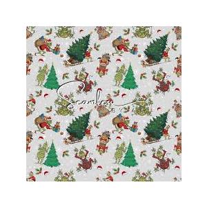 Febbleshow Funny Christmas Wrapping Paper for Boys Girls Kids - Xmas Gift Wrap with Green Monster, Trees, Snowflakes & Presents - 4 Jumbo Sheets, 28" x 40" Each (32 sq. ft ttl), Easy to Store Pack of 2