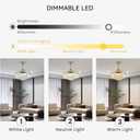 42" Crystal Fandelier Gold Ceiling Fans with Lights Modern Chandelier Fan Retractable Dimmable Ceiling Fan Light for Living Room Dining Room Bedroom, D42"