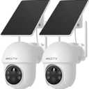 ARCCTV Solar Security Cameras Wireless Outdoor, 4MP 360 View Battery Powered Outdoor Camera, Night Vision with Spotlight, 2-Way Audio, PIR Motion Sensor, 2.4G/5G Dual Band WiFi (2 Pack)