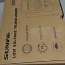 SUNVIE 300W Low Voltage Transformer with Timer and Photocell Sensor Landscape Lighting Transformer Waterproof 120V to 12V/14V AC Outdoor Low Voltage Transformers for Landscape Pathway Lights Spotlight