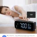 G Keni Digital Alarm Clock with FM Radio for Bedroom,2 Alarms with Large LED Display,USB Charger, Preset, Dimmer, Sleep Timer,Temperature,Relative Humidit, Adjustable Volume, Snooze