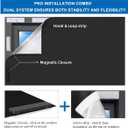 100% Blackout Blind Magnetic Blackout Window Cover 118 x 57Inch,Black Out Curtains with Strong Magnet No Drill Cuttable Window Shades for Bedroom, Nursery, Rv, Media Room