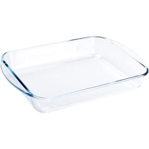 GenericJINCHENGYU 2.6QT Clear Rectangular Tempered Glass Baking Dish, Glass Casserole Pan Bakeware for Oven, Refrigerator, Dishwasher Safe
