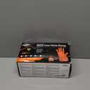 TitanFlex Heavy Duty Orange Industrial Nitrile Gloves with Raised Diamond Texture, Latex Free (6mil/8mil) (Large, 02 8mil (100ct))