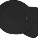 Sun Hats for Men Women Fishing Hat UPF 50+ Breathable Wide Brim Bucket Hats Summer UV Protection Safari Hat with Neck Flap (Black)
