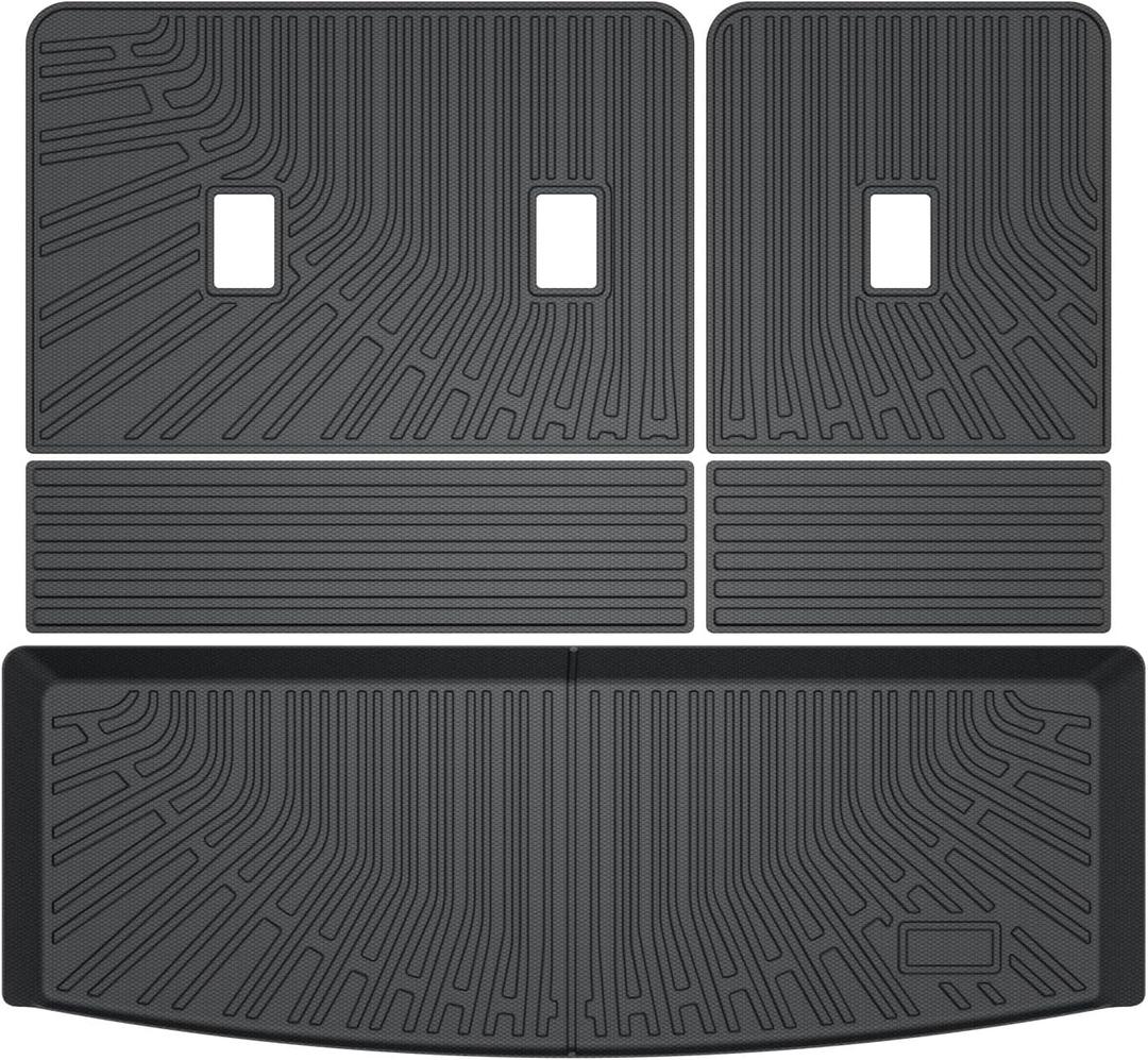 Cartist Trunk Mat & Backrest Mat Fits for Ford Expedition/Lincoln Navigator (7/8 Seats) 2018-2024 All Weather Rear Cargo mat for 18-24 Expedition/Navigator Accessories (Not for Max or L Models)