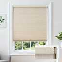 Joydeco No Drill Cordless Cellular Shades, 48" W x 64" H, Linen Beige