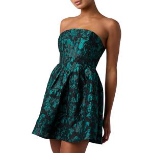 Lulus Womens Ayla Jacquard Mini Dress, Small