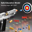 2Pack M1911 EVA Soft Foam Ejection Toy Blaster, Shooting with Foam Darts, Shooting Games, Backyard Fun and Outdoor Games, Education Toy Model for Boys Girls Halloween Christmas Ages 8+ (Black+Silvery), Small