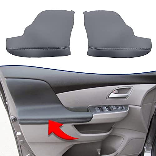 KBH Door Panel Armrest Cover Replacement for Honda Odyssey 2011-2017, Vinyl Leather, Car Door Arm Rest Replace Skin Upholstery, Anti-Scratch, 1 Pair, Dark Gray (Leather Part Only)