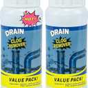 Powerful Fast-Acting Drain Cleaner Powder  Sink and Drain Clog Remover for Kitchen & Toilet Pipes  Deep Cleaning Formula, Fast Foaming, Heavy-Duty Clog Remover