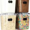 Flour Sugar Storage Containers (5.3L/4pk) Great Rice Canisters Sets For The Kitchen pantry, Large Food Storage Containers With Lids Airtight