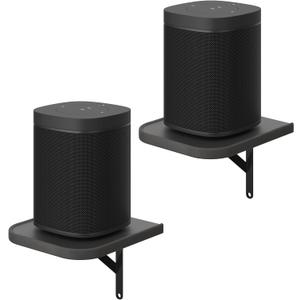 Set of 2 Universal Small Rear Speaker Wall Mount Shelf Surround Sound Speaker Stand Bookshelf for Samsung, Roku, Sony, JBL, Vizio, LG