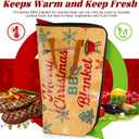 1 Pack 21in Christmas BBQ Blanket for Resting Meat Christmas Insulated Meat Resting Bag for Brisket Steaks Turkey, Pork, Xmas Gift for Dad, Husband, BBQ Lovers, Grill Accessories