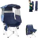 Folding Camping Chairs Canopy Outdoor: Sports Portable Beach Chair with Canopy-Lawn Beach Chairs for Adults-Camping Chair