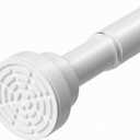 Spring Tension Curtain Rod 30 to 63Inch, White Tension Rod Adjustable Curtain Rods No Drilling Expandable Pressure Curtain Rod Tension Rods for Windows,Doorway,Bathroom,Closet