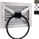 Autumn Alley Farmhouse Decor Hand Towel for Bathroom - Rustic Hand Towel Holder - Rustic Towel Rack Holder, Wall Mounted, Bathroom Decor Towels Mix of Wood (White)