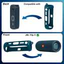 LTGEM Silicone Carrying Travel Case Compatible with JBL FLIP 5 Waterproof Portable Speaker with Extra Carabiner - Blue