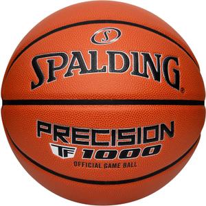 Spalding Precision TF-1000 Indoor Game Basketballs, Dry Grip Microfiber Composite Cushioned Cover, High School Approved, Size 7, 29.5"
