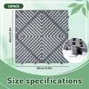 Tinideya 12 Pack Heavy Duty Drive on Lawn Grid, 15.8 x 15.8 in, Gray