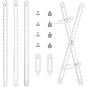 UNICRAFTALE Pottery Throwing Gauge Set White Pottery Height Measuring Ruler Acrylic Clay Craft Measuring Gauge Adjustable Pottery Ceramics Clay Tool for Pottery Making