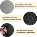Car Center Console Cover, PU Leather Waterproof Vehicle Armrest Seat Box Cover Cushion Pad, Non Slip Soft Automotive Middle Console Protector, Universal for SUV RV Truck (Gray)