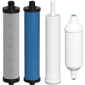 Water Replacement Filter Set with Membrane Compatible with Microline 435 Reverse Osmosis System, Fits TFC-25D, TFC-4, TFC-435 Systems