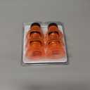 Reusable Soda Can Lids - 6-Pack Spill-Proof, Snap-On Covers for Freshness and Protection, Orange Can Toppers Set of 6