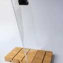 1117 Vertical Clipboard with Stand,Clear Acrylic Freestanding Large Clipboard with Pen Holder,Document Typing Paper Stand,Menu Display Board,Receipt Holder (11"17")