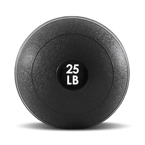 ProsourceFit Slam Medicine Ball, Classic Dead Weight Balls for Strength and Conditioning Exercises, Cardio and Core Workouts, 25lb, Black
